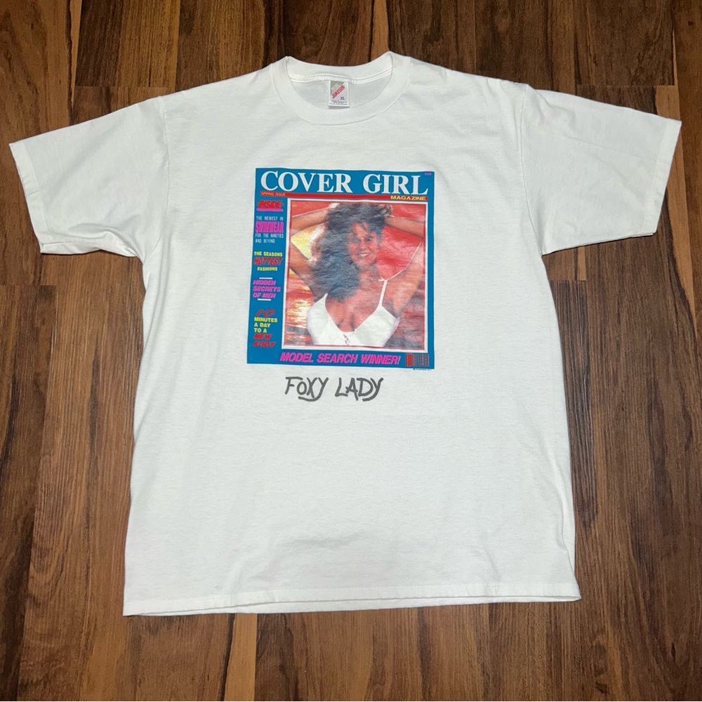 Vintage 90s Cover Girl Magazine Model Search Winner T-Shirt XL Jerzees 50/50 USA